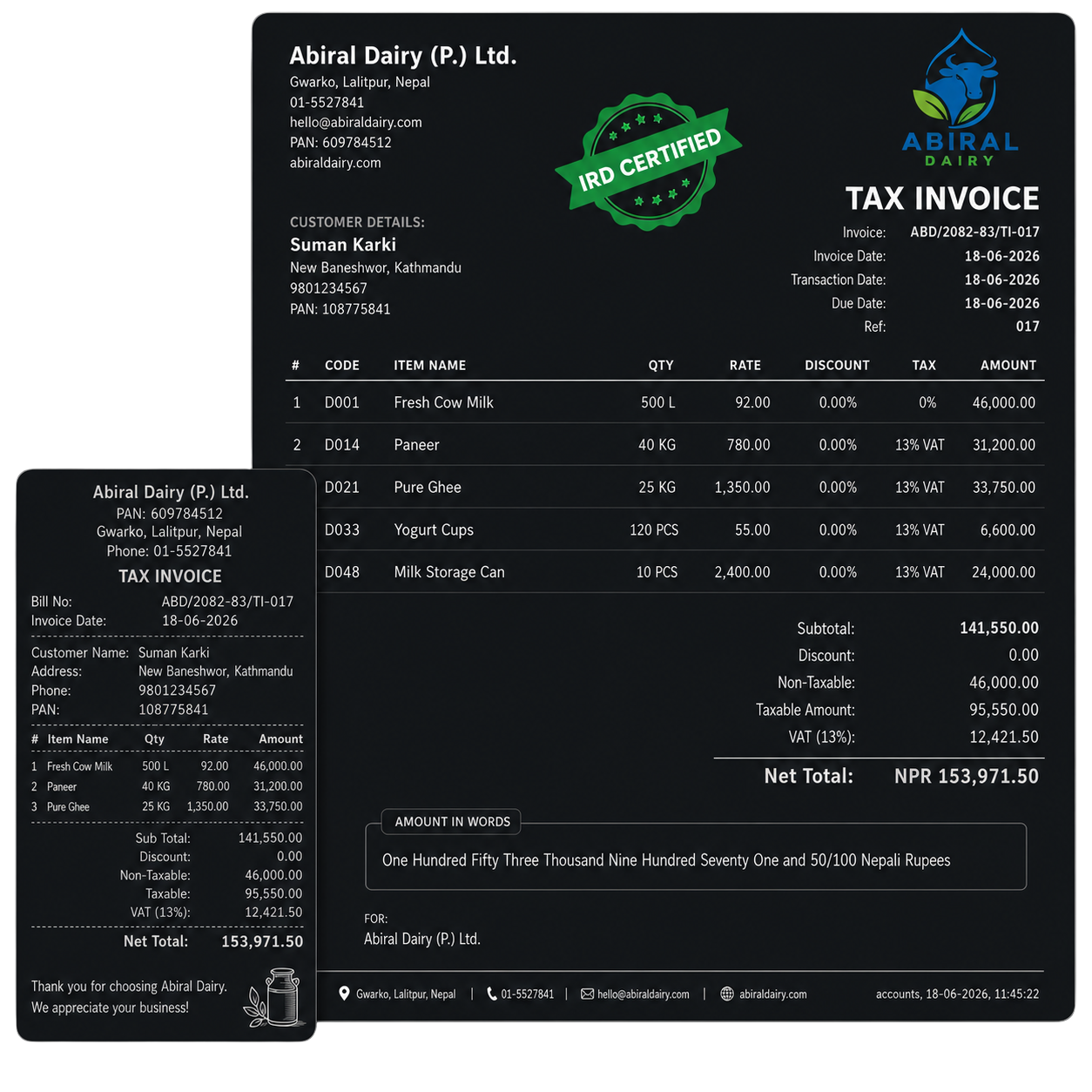 IRD Verified Billing