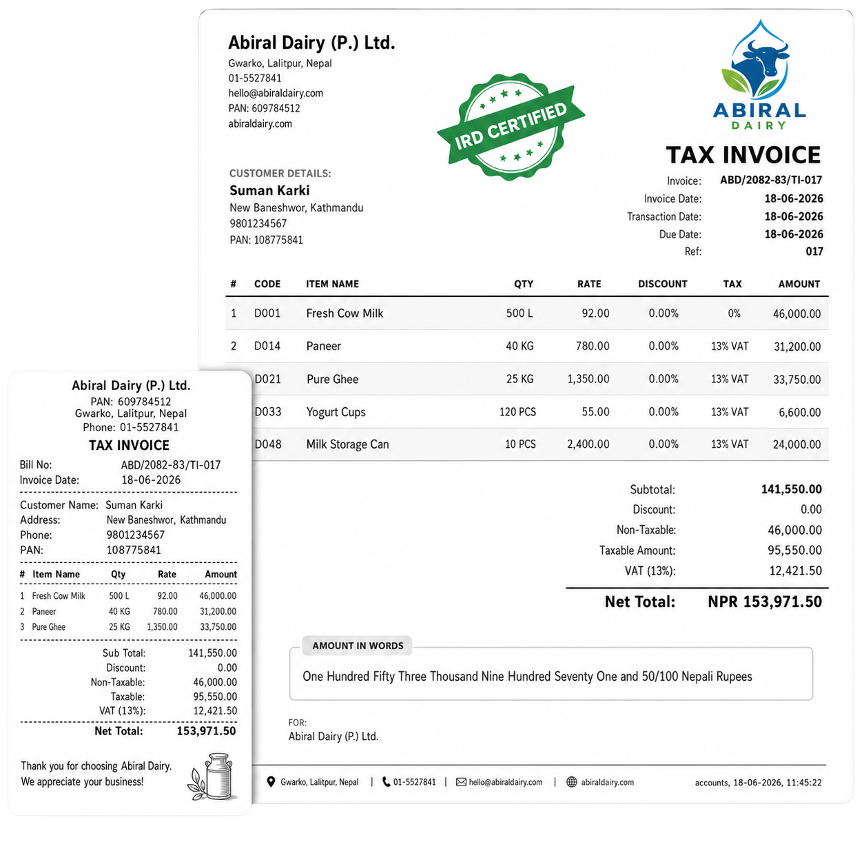 IRD Verified Billing